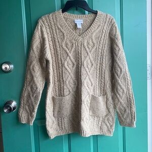 Soft Surroundings Wool/Alpaca/Cashmere Blend Sweater Sz Small Petite
